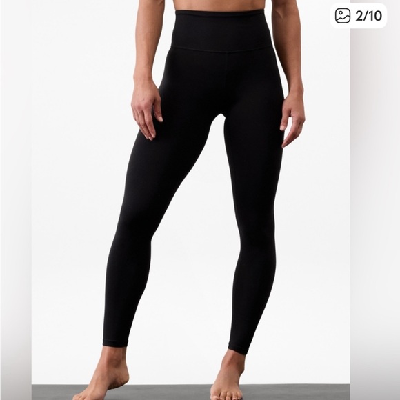 Athleta Elation Ultra High Rise Leggings Powervita Yoga Black Size Small - Picture 1 of 7